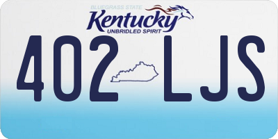 KY license plate 402LJS