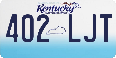 KY license plate 402LJT