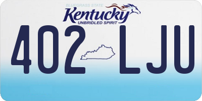 KY license plate 402LJU