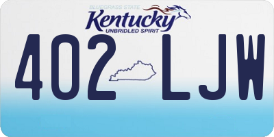 KY license plate 402LJW