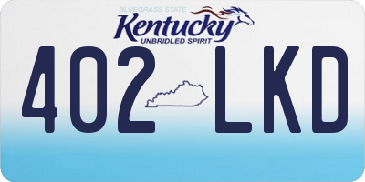 KY license plate 402LKD