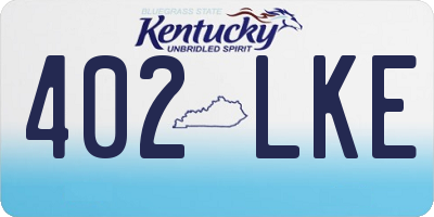KY license plate 402LKE
