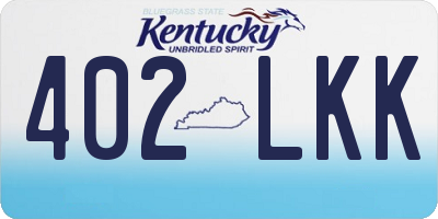 KY license plate 402LKK