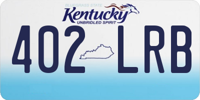 KY license plate 402LRB