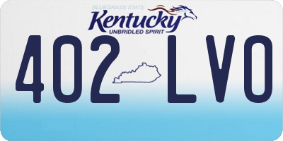 KY license plate 402LVO