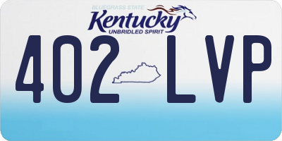 KY license plate 402LVP