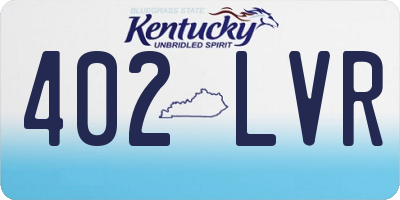 KY license plate 402LVR