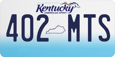 KY license plate 402MTS