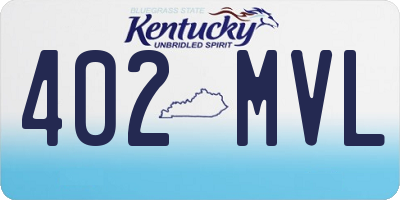 KY license plate 402MVL
