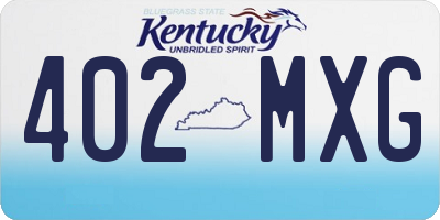 KY license plate 402MXG