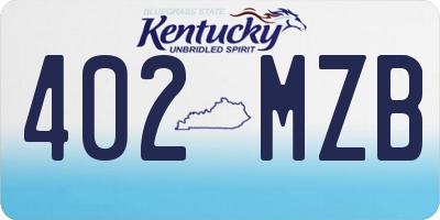 KY license plate 402MZB