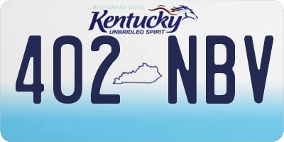KY license plate 402NBV