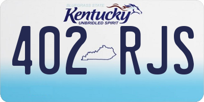 KY license plate 402RJS