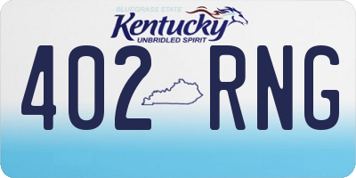 KY license plate 402RNG