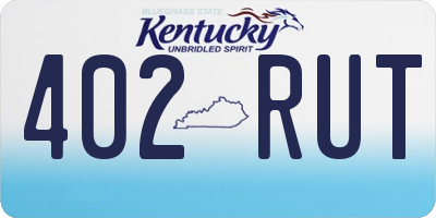 KY license plate 402RUT