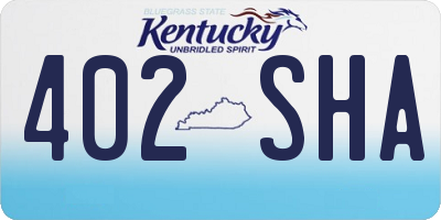 KY license plate 402SHA