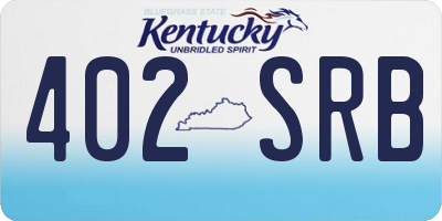 KY license plate 402SRB
