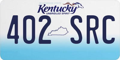 KY license plate 402SRC
