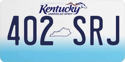 KY license plate 402SRJ