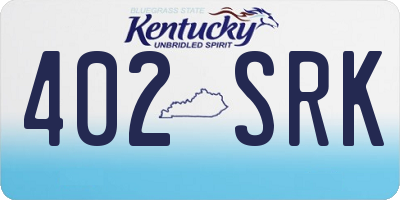 KY license plate 402SRK