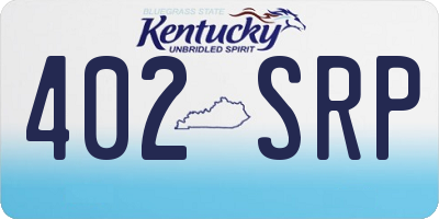 KY license plate 402SRP