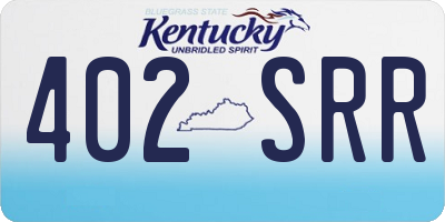 KY license plate 402SRR