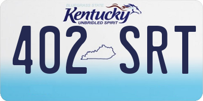 KY license plate 402SRT