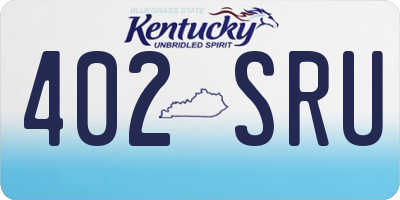 KY license plate 402SRU