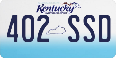 KY license plate 402SSD