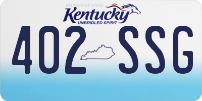 KY license plate 402SSG
