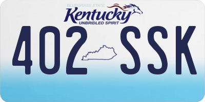 KY license plate 402SSK