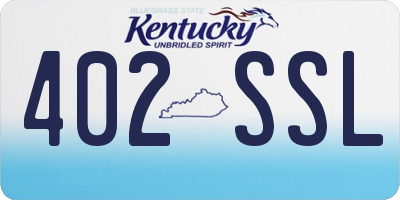 KY license plate 402SSL