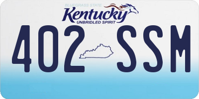 KY license plate 402SSM