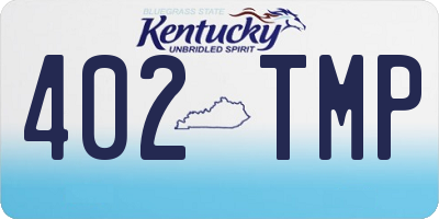KY license plate 402TMP