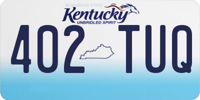 KY license plate 402TUQ