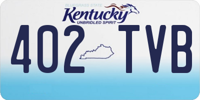 KY license plate 402TVB