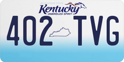 KY license plate 402TVG