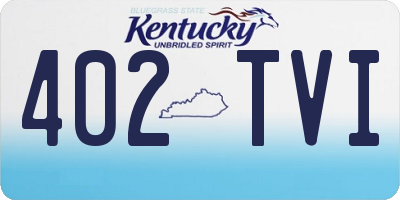 KY license plate 402TVI