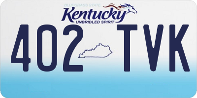 KY license plate 402TVK