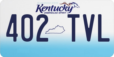 KY license plate 402TVL