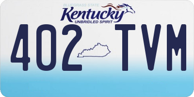 KY license plate 402TVM