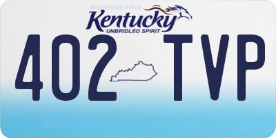 KY license plate 402TVP