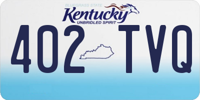KY license plate 402TVQ