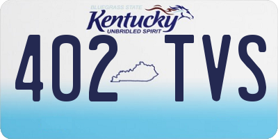 KY license plate 402TVS