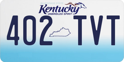 KY license plate 402TVT