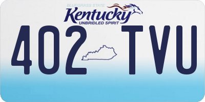 KY license plate 402TVU