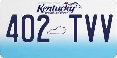 KY license plate 402TVV