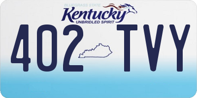 KY license plate 402TVY
