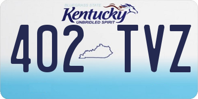KY license plate 402TVZ