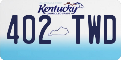 KY license plate 402TWD